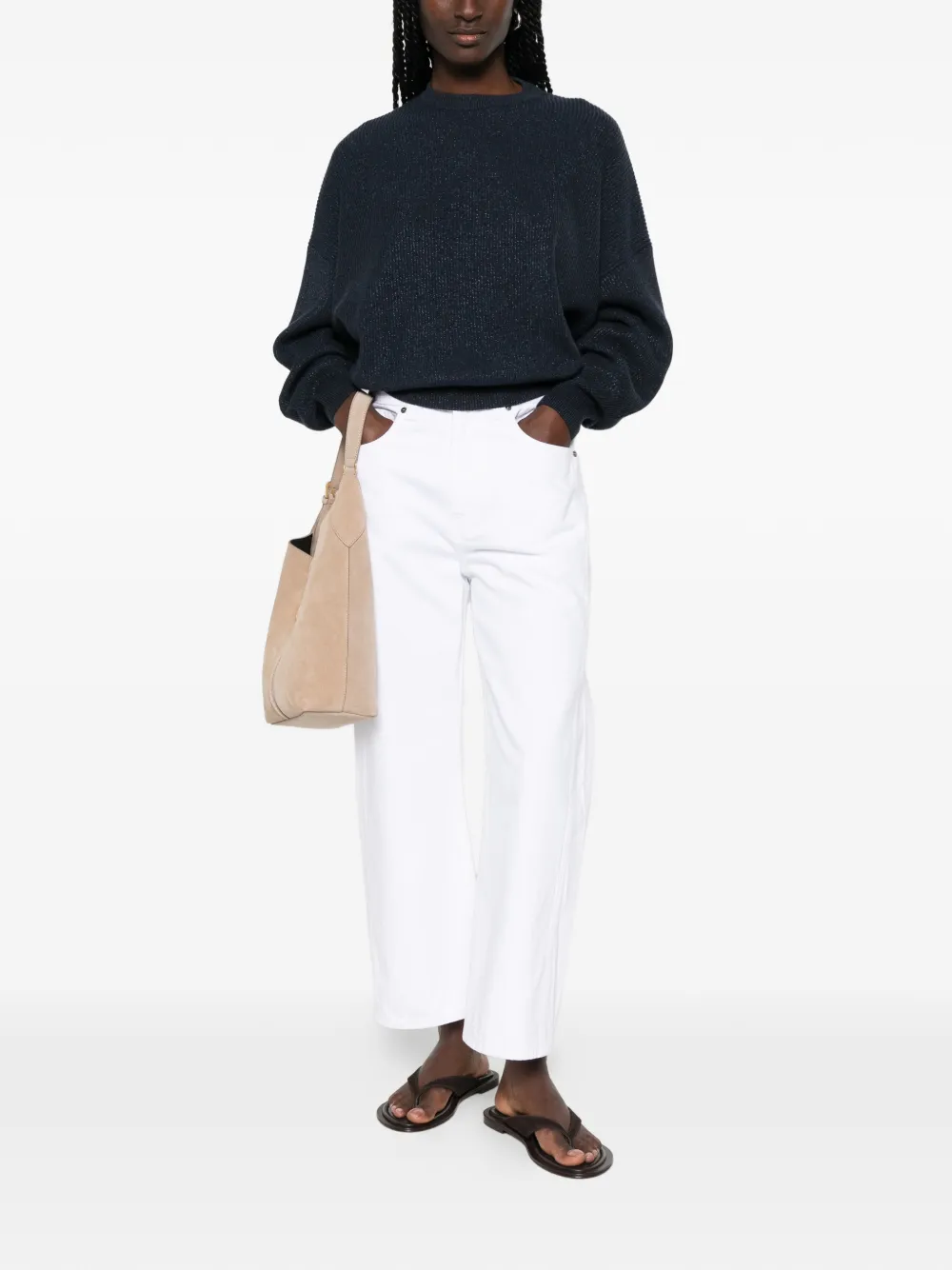 Brunello Cucinelli Trui met metallic-effect Blauw