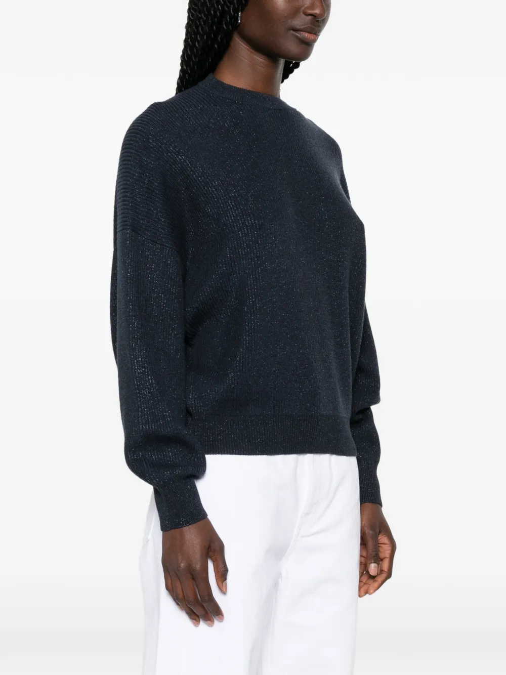 Brunello Cucinelli Trui met metallic-effect Blauw