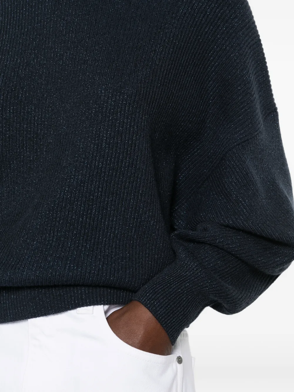 Brunello Cucinelli Trui met metallic-effect Blauw