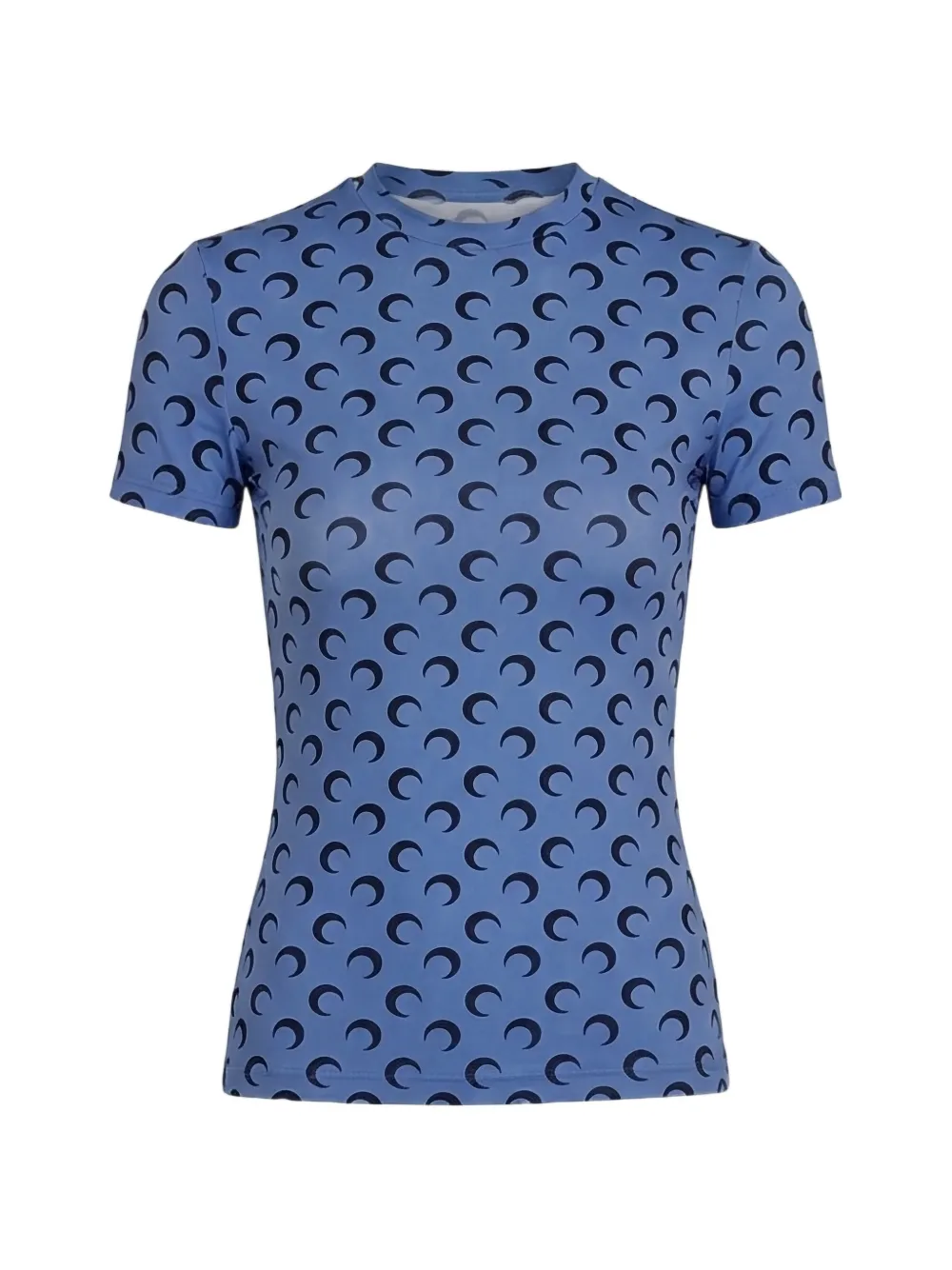 Marine Serre Moon-print T-shirt In Blue