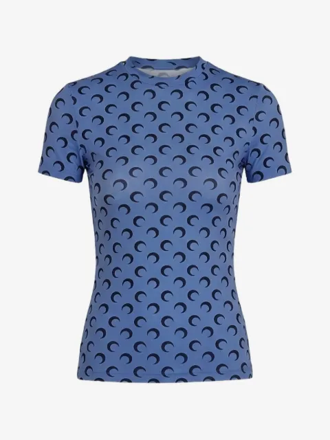 Marine Serre moon-print crew-neck T-shirt