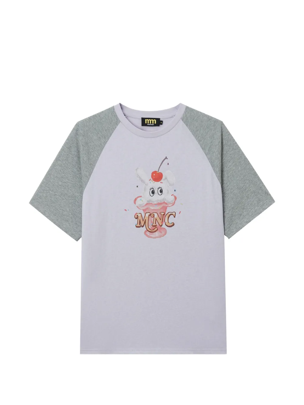 Mini Cream graphic-print T-shirt - Viola