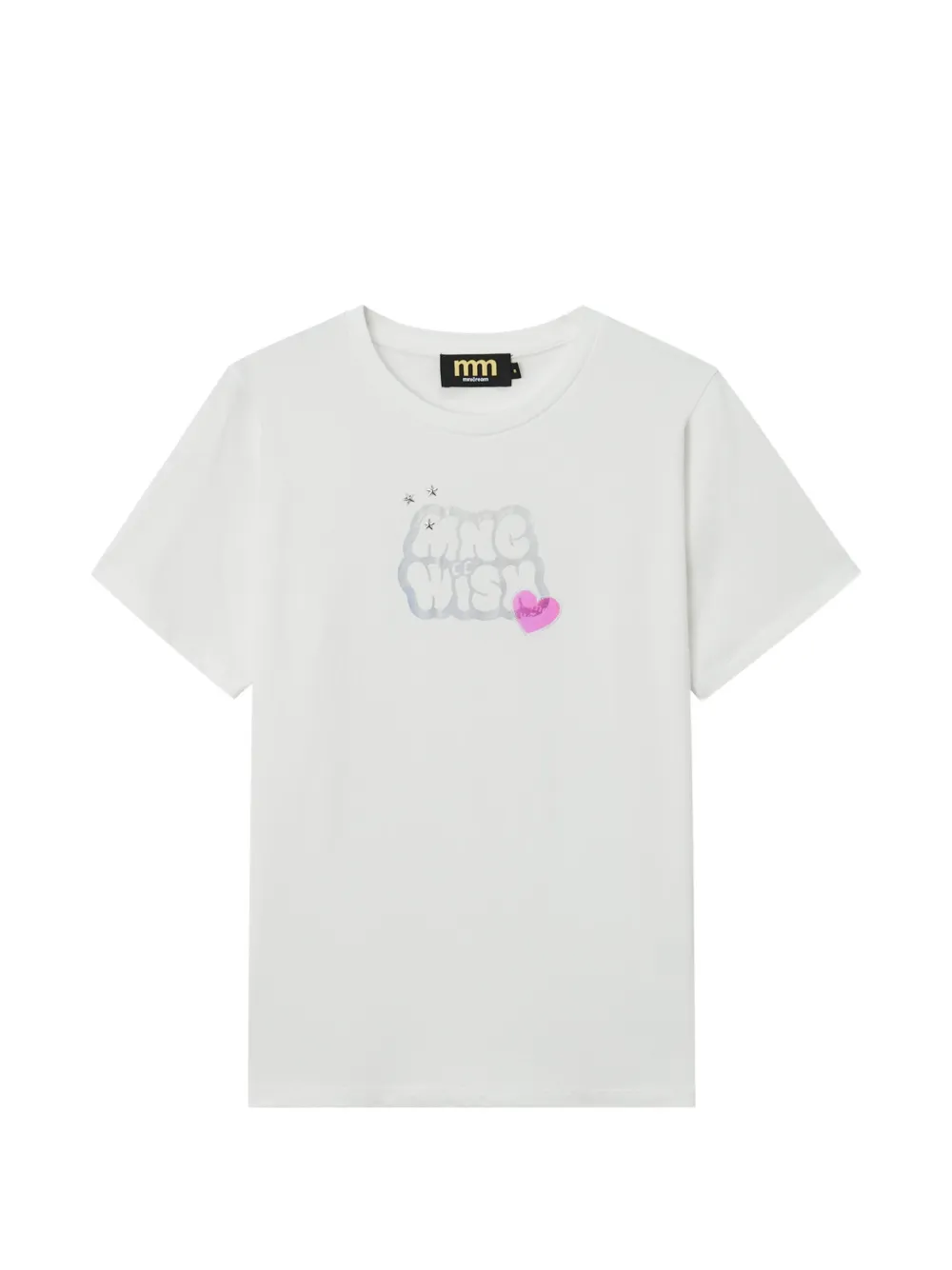 Mini Cream graphic-print T-shirt - Bianco