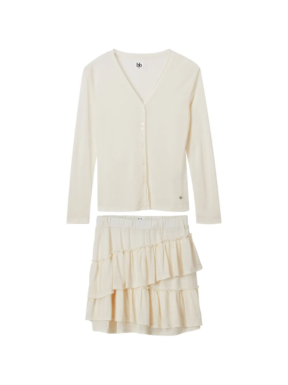 b+ab ruffled tiered-skirt set - Toni neutri