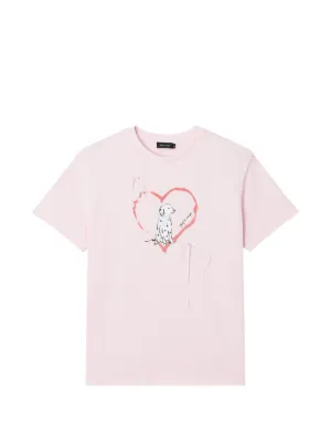 A BATHING APE® ハートエンブロイダリー Tシャツ | ピンク | FARFETCH JP