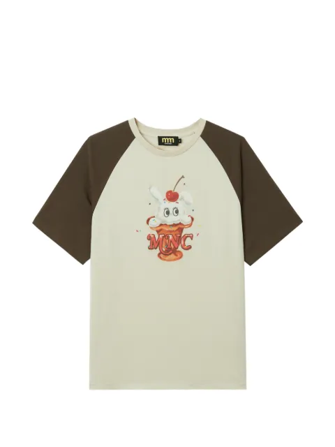 Mini Cream graphic-print T-shirt