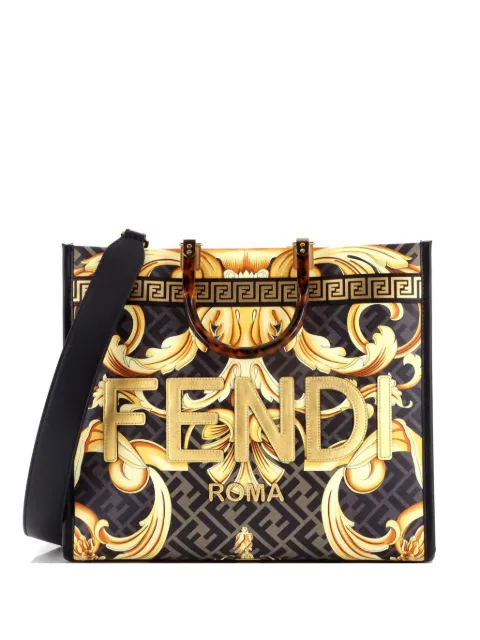 Versace Pre-Owned x Fendi Fendace Sunshine Shopper Printed Zucca Jacquard Medium tote bag