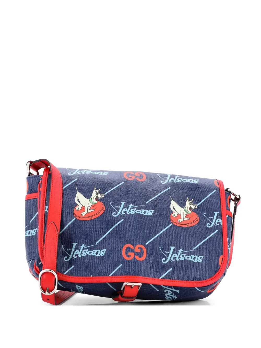 Gucci Pre-Owned x The Jetsons Flap Messenger GG Astro Printed Coated Canvas crossbody bag - Blu