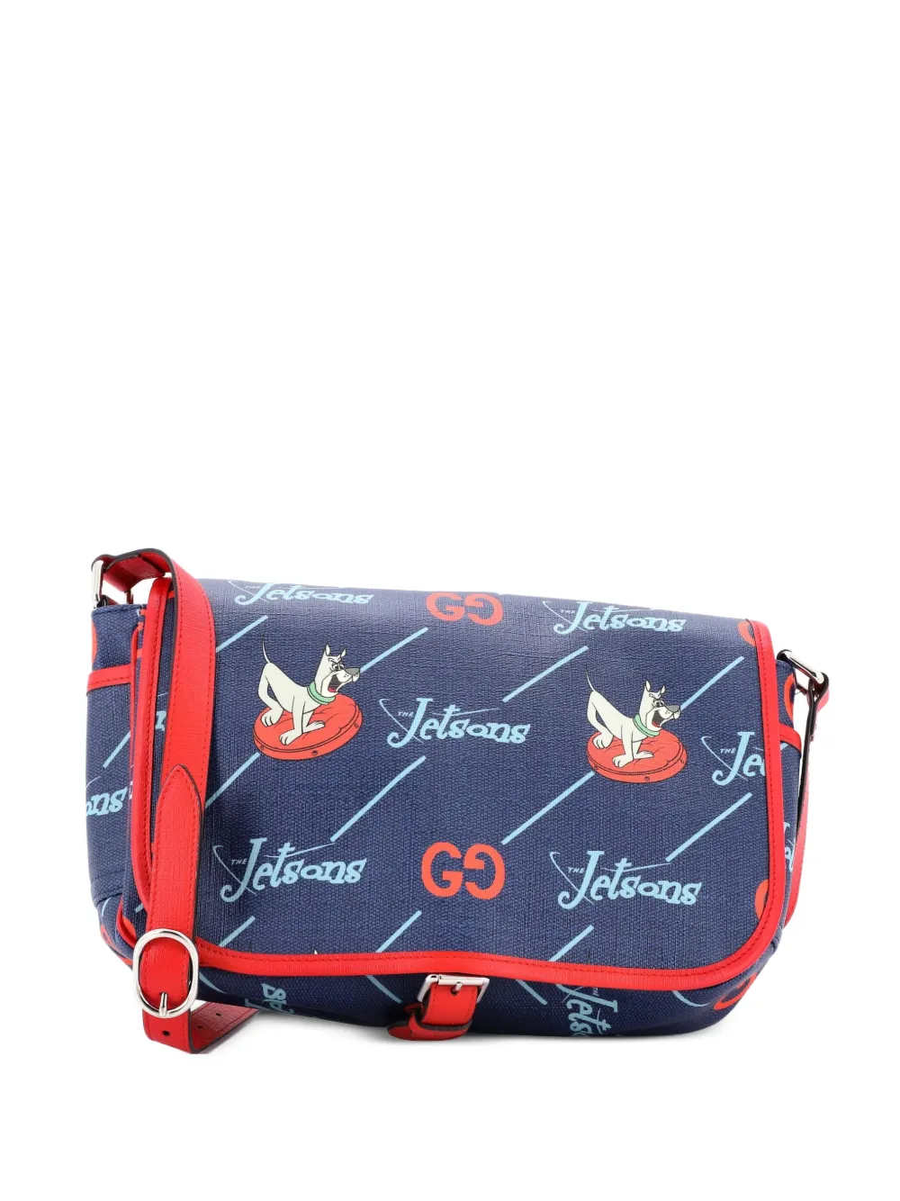 Gucci Pre-Owned x The Jetsons Flap Messenger GG Astro Printed Coated Canvas crossbody bag - Blu