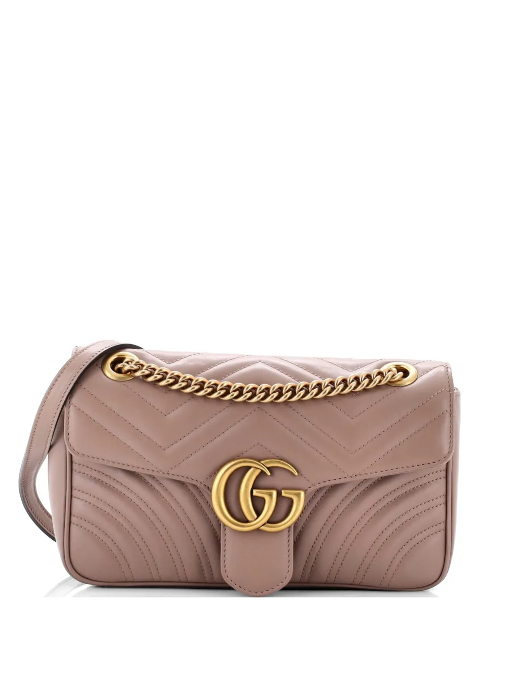 Gucci Pre-Owned GG Marmont Flap Bag Matelasse Leather Small crossbody bag - Toni neutri