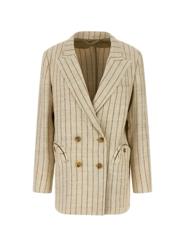 BLAZÉ Milano Serene Everyday Double-breasted Blazer in Neutrals
