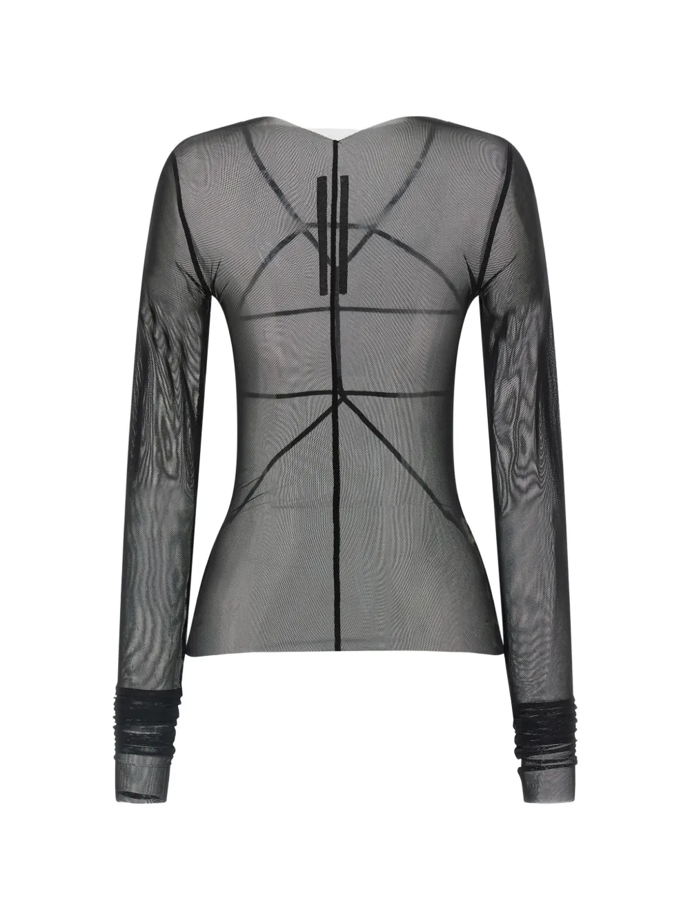 Rick Owens Top met lange mouwen en naaddetail Zwart