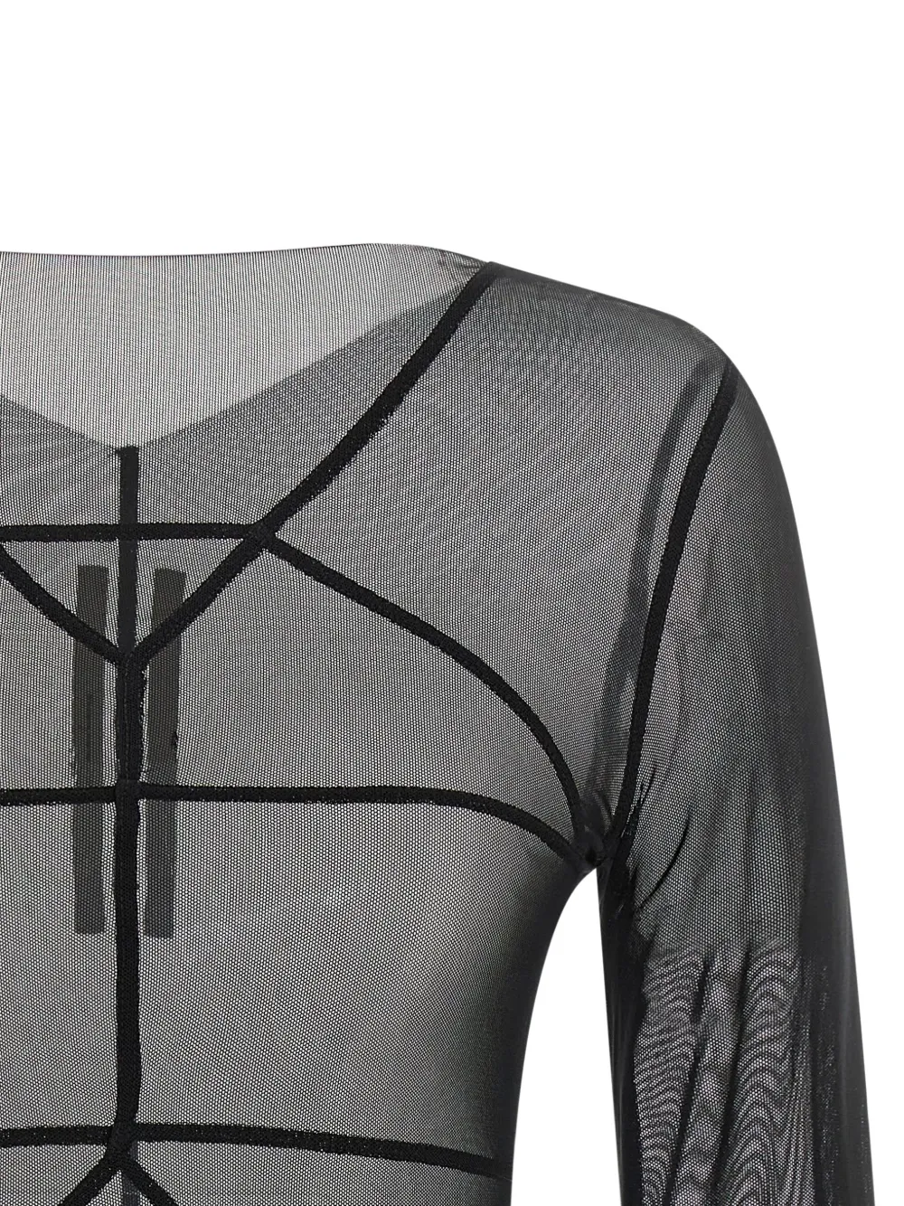Rick Owens Top met lange mouwen en naaddetail Zwart