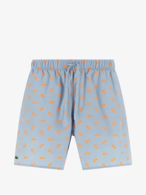 Lacoste shorts de playa con cocodrilos estampados