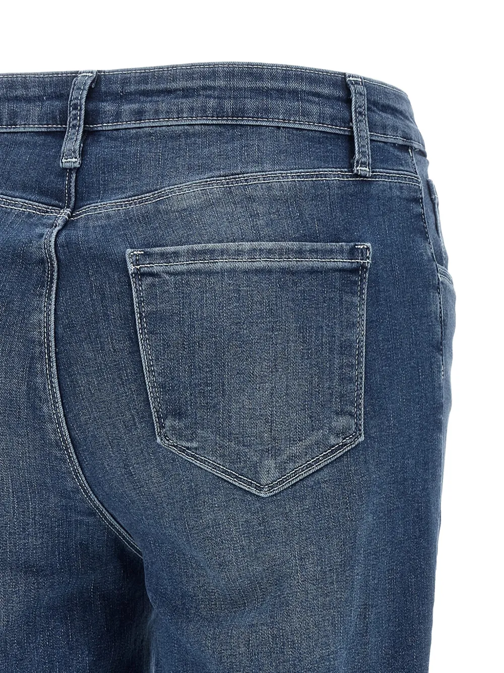 L'Agence Flared jeans met stonewashed-effect Blauw
