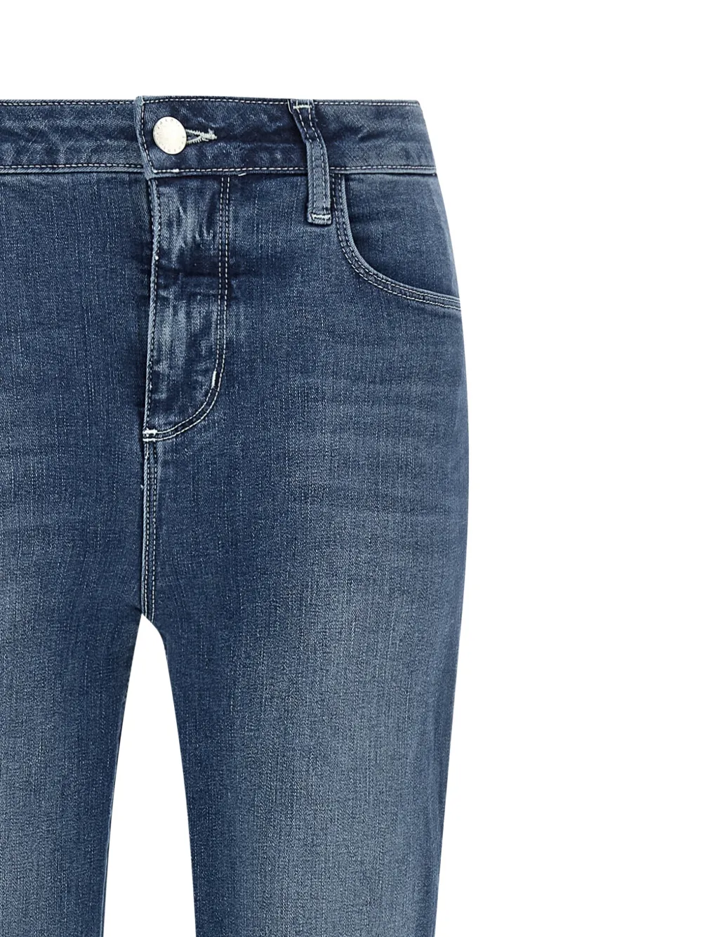 L'Agence Flared jeans met stonewashed-effect Blauw