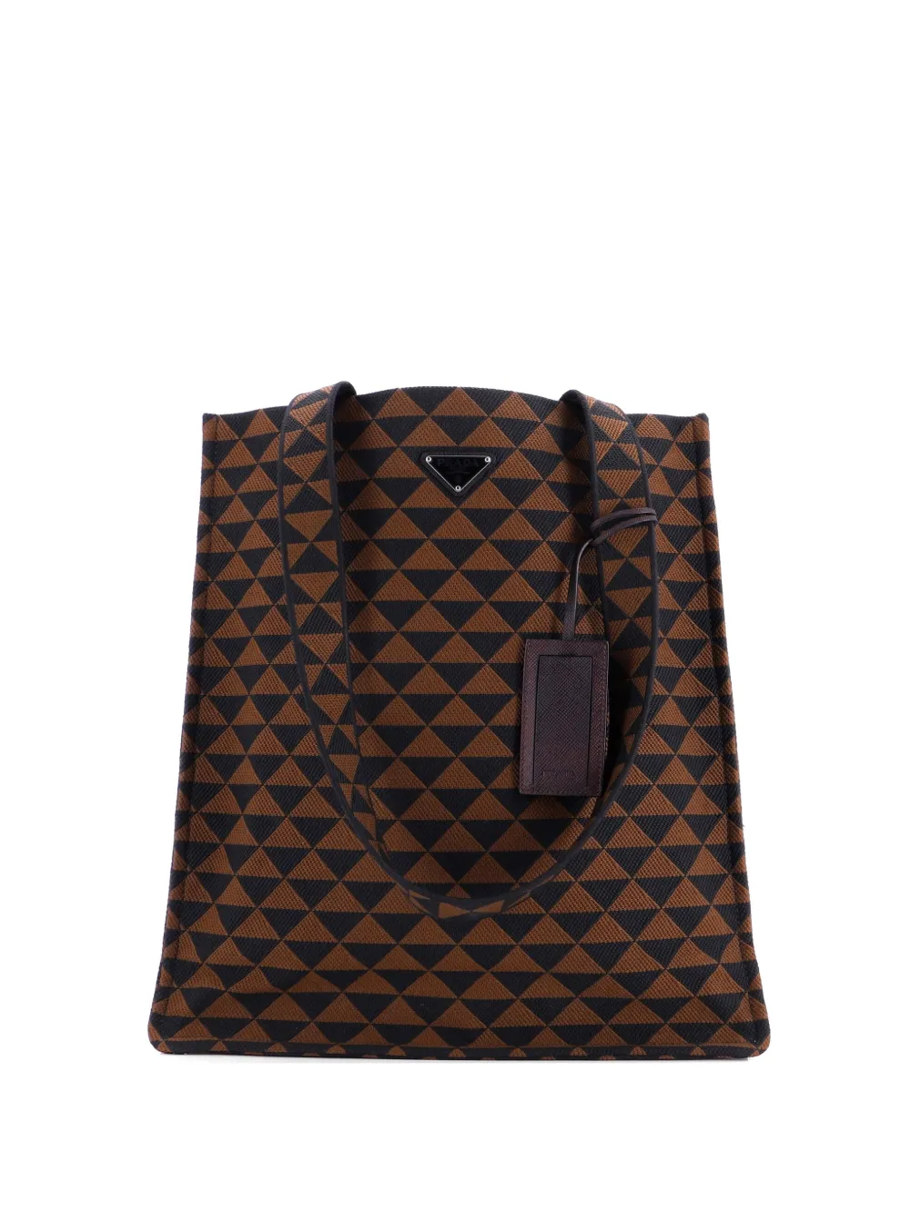 Prada Pre-Owned Symbole Shopper Jacquard tote bag - Marrone