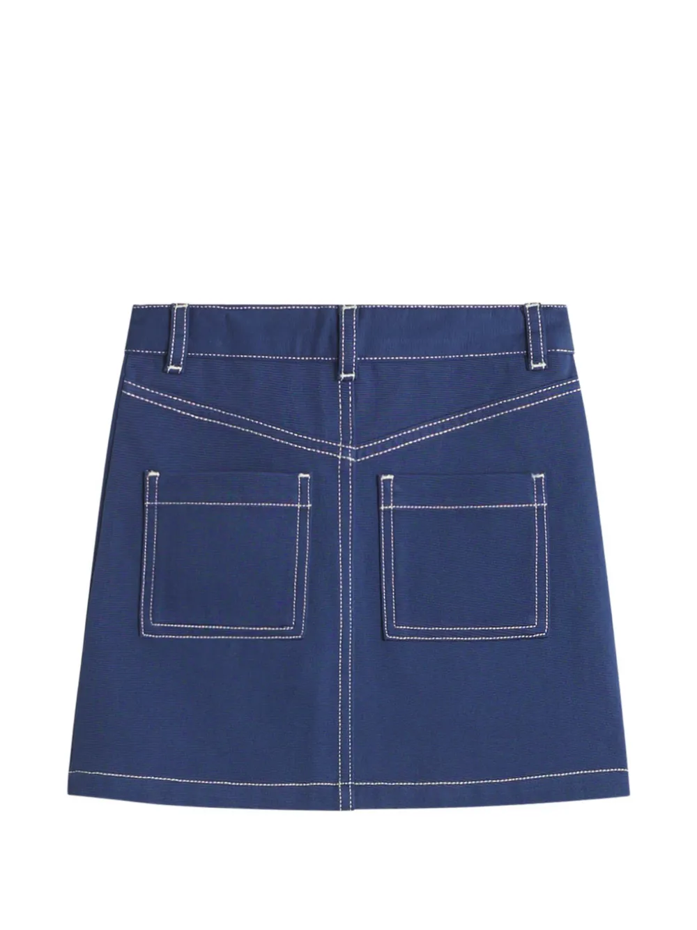 MAISON KITSUNE KIDS x Bonpoint Laurine mini-rok met geborduurde vos Blauw