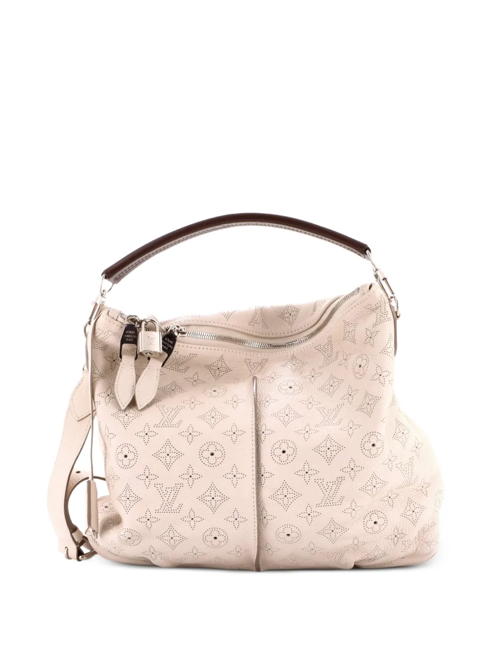 Louis Vuitton Pre-Owned Selene Handbag Mahina Leather PM hobo bag - Toni neutri