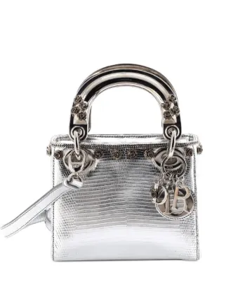 Christian Dior Pre-Owned レディ ディオール バッグ リザード ウィズ
