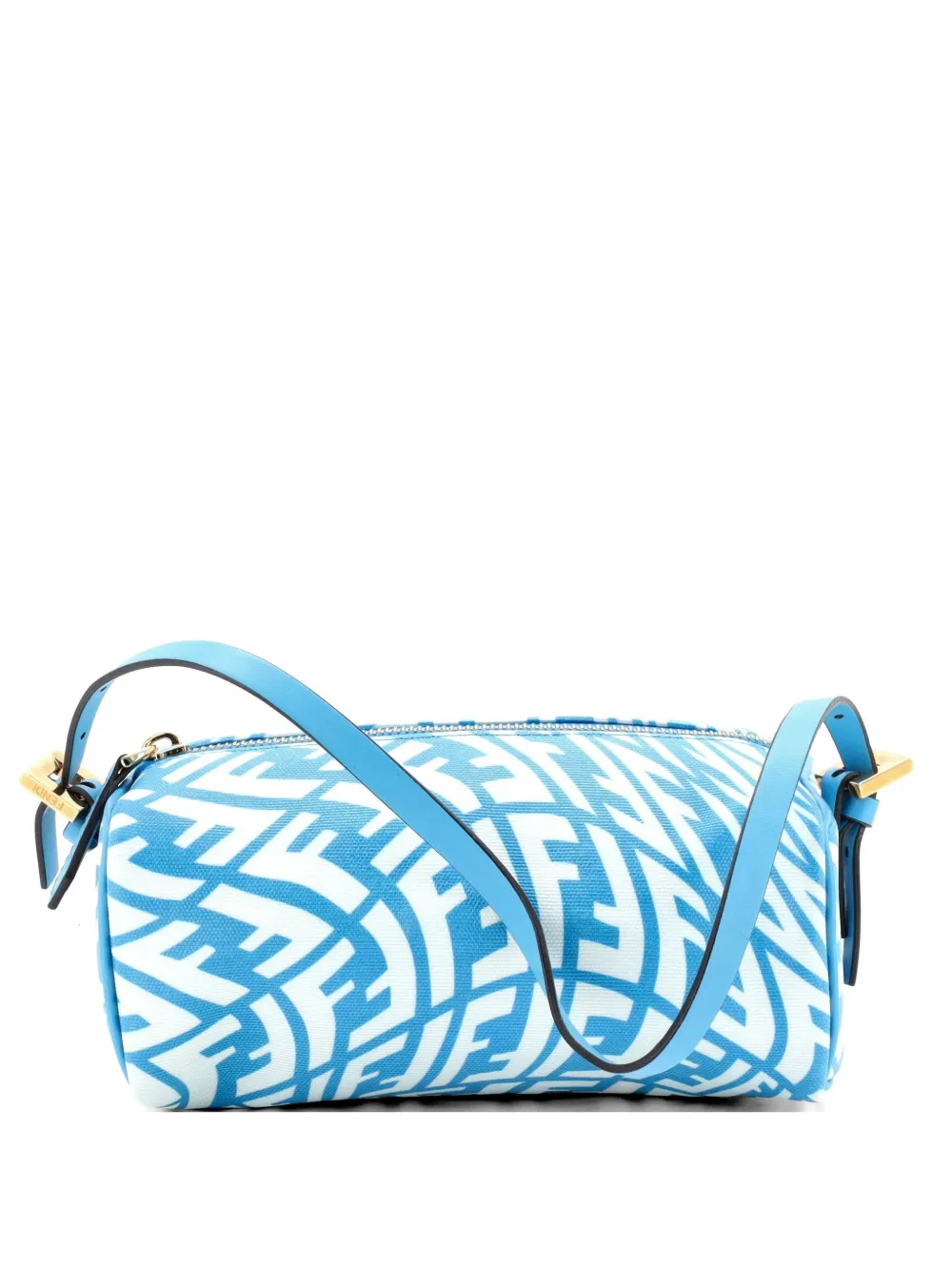 Fendi Pre-Owned Zip Vertigo Zucca Coated Canvas Mini shoulder bag - Blu