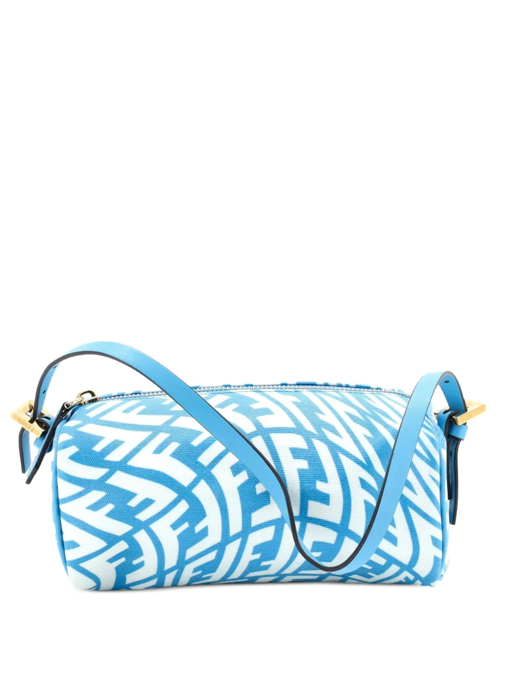 Fendi Pre-Owned Zip Vertigo Zucca Coated Canvas Mini shoulder bag - Blu