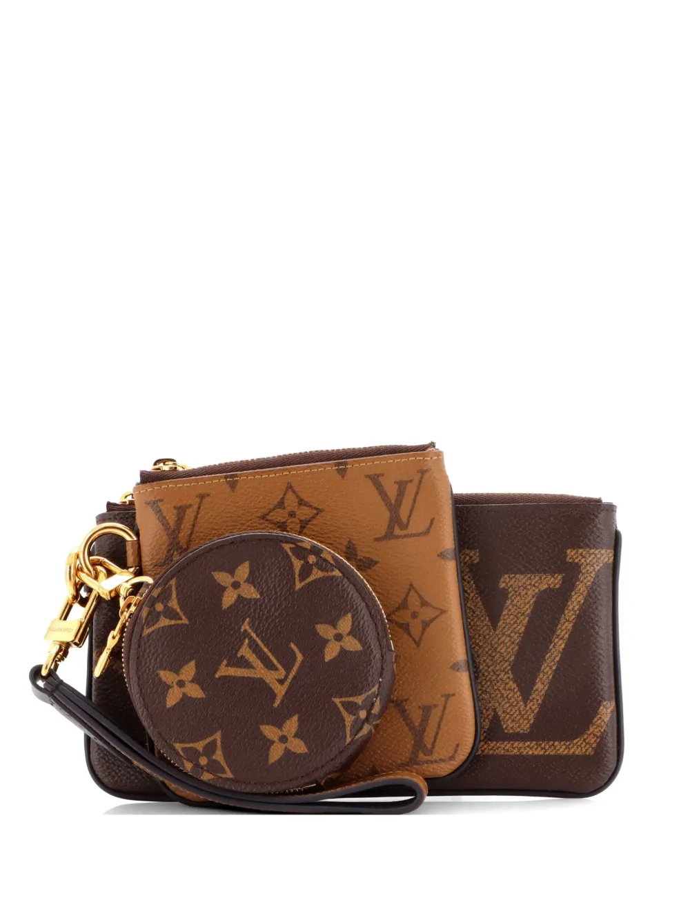Louis Vuitton Pre-Owned Trio Pouch Set Reverse Monogram Giant clutch bag - Braun