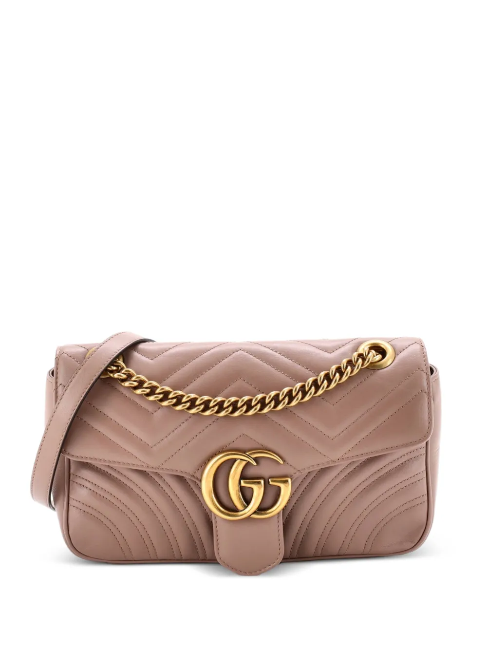 Gucci Pre-Owned GG Marmont Flap Bag Matelasse Leather Small crossbody bag - Toni neutri