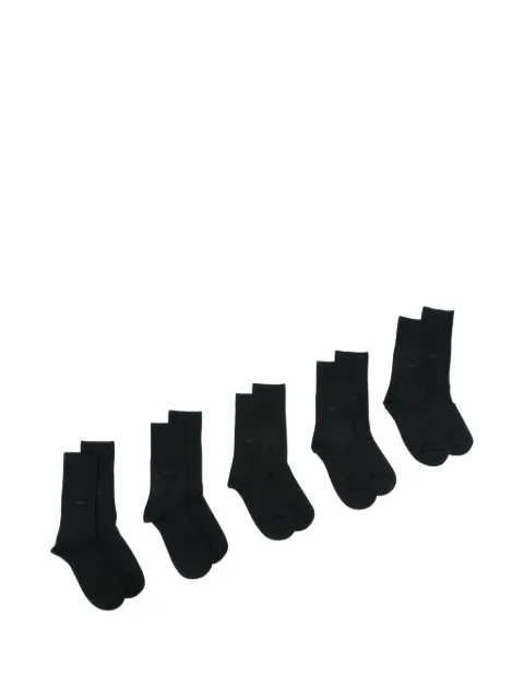 CDLP ribbed-cuff logo-print socks (set of five)