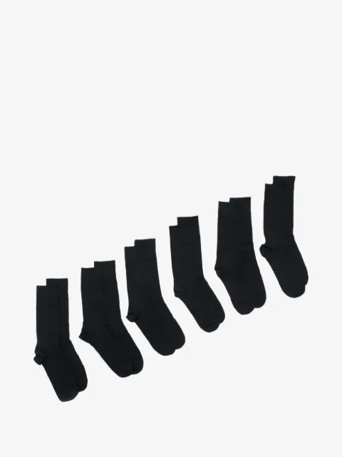 CDLP logo-print ribbed-cuff socks (set of six)