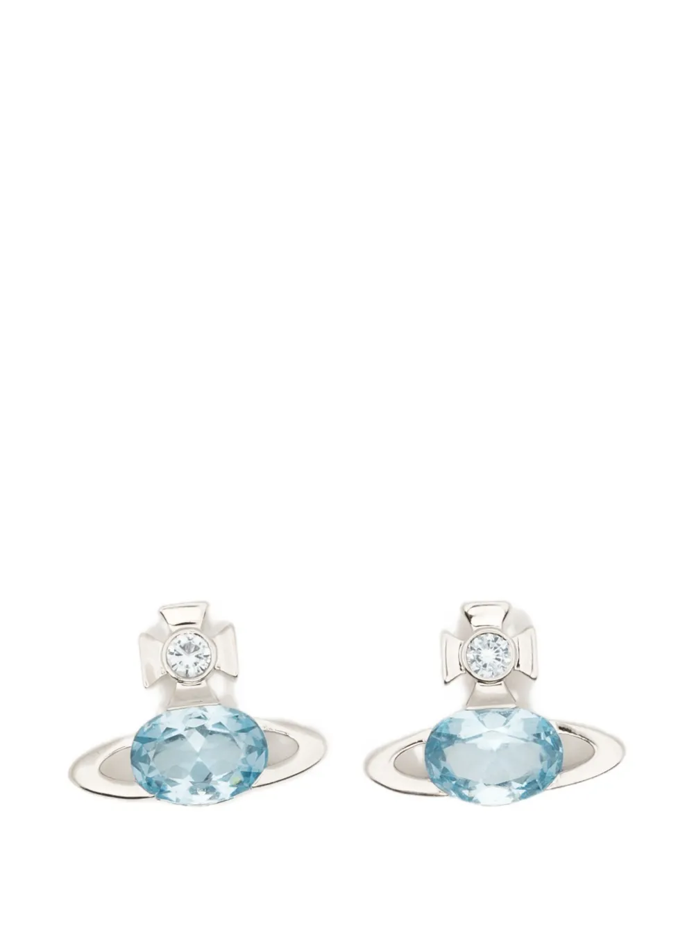 Vivienne Westwood Allie crystal-embellished earrings - Argento