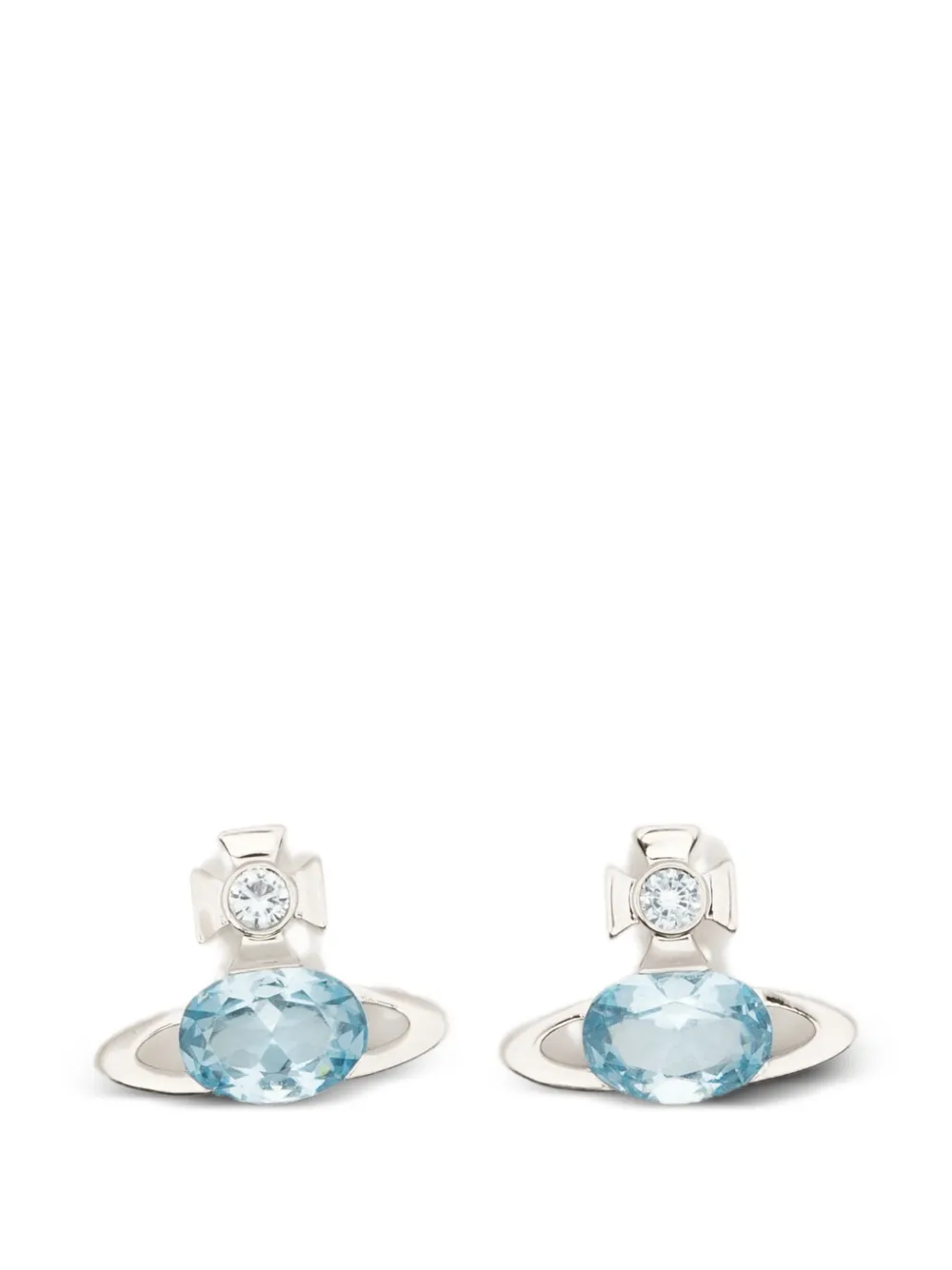 Vivienne Westwood Allie crystal-embellished earrings - Argento