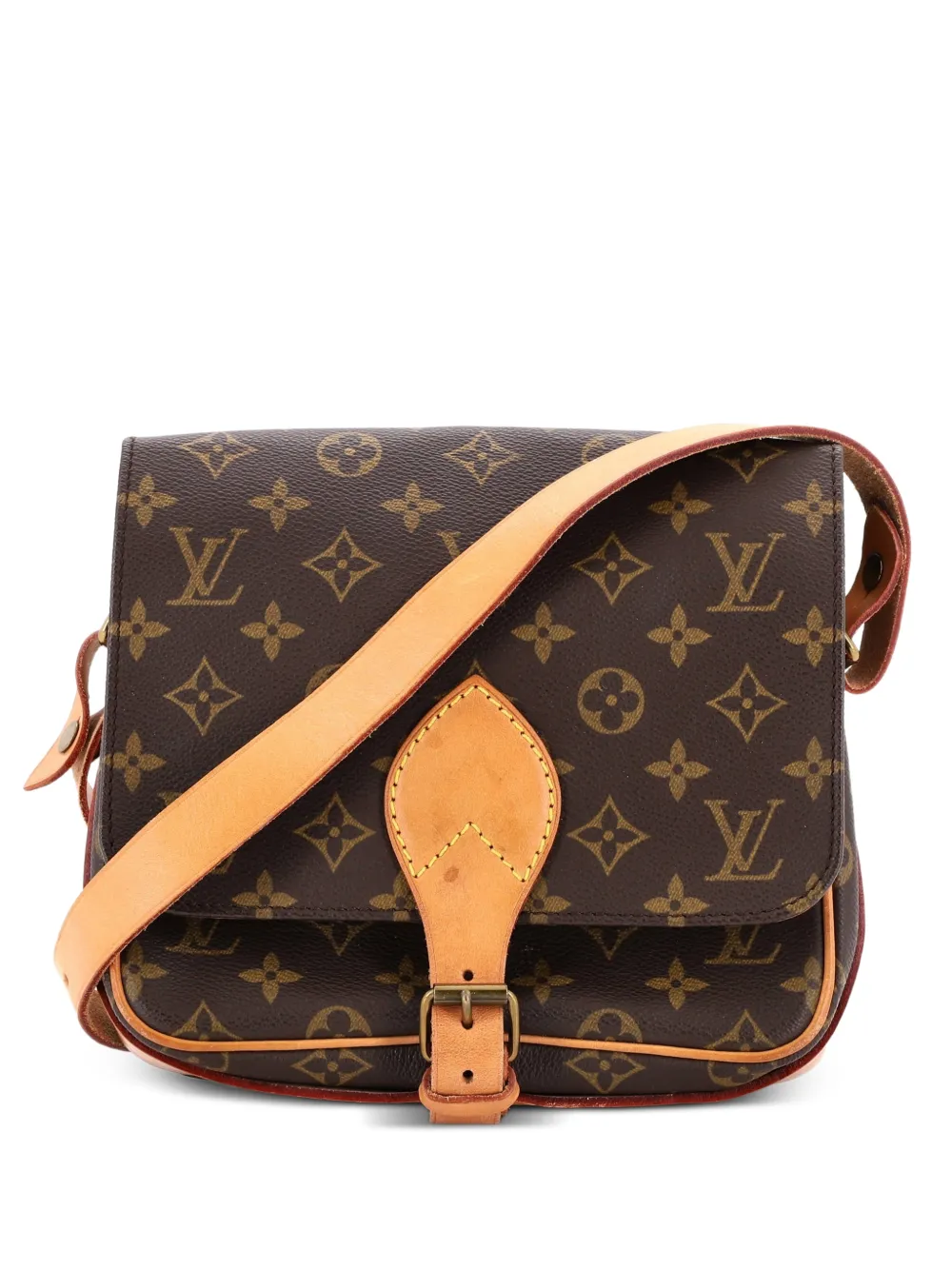 Louis Vuitton Pre-Owned Cartouchiere Handbag Monogram Canvas MM crossbody bag - Marrone