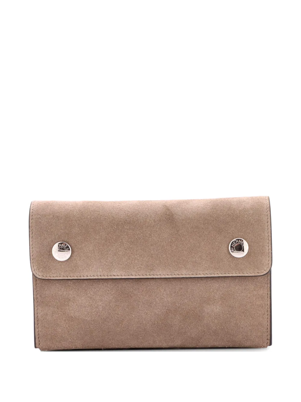 Hermès Pre-Owned Hermesnap Wallet Bag Grizzly and Swift crossbody bag - Grigio