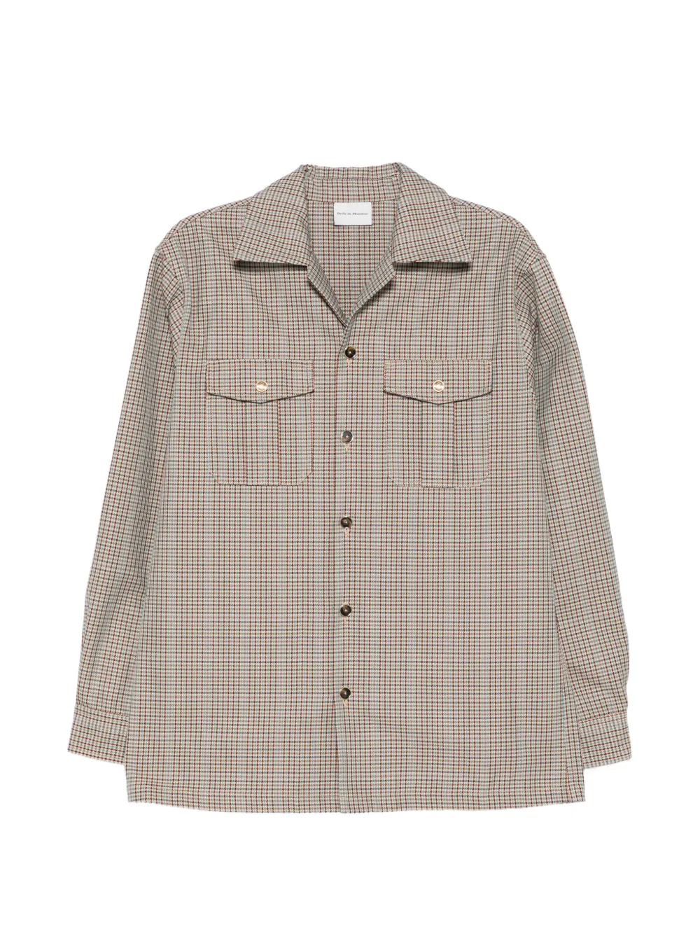 Drôle De Monsieur check-pattern overshirt - Toni neutri