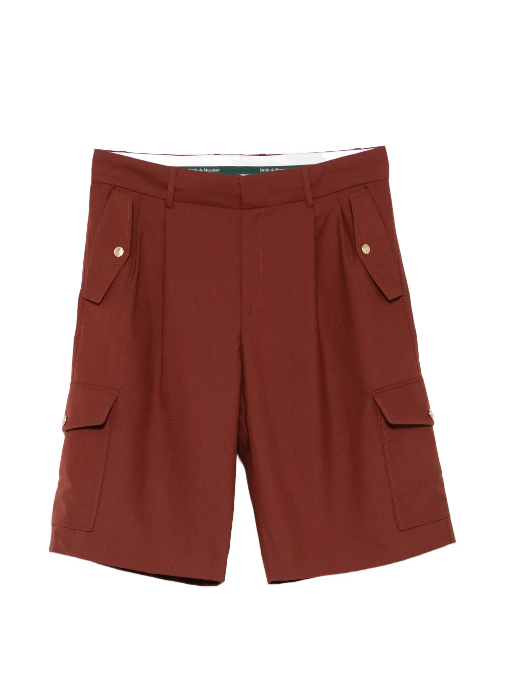 Drôle De Monsieur pleated cargo shorts - Marrone