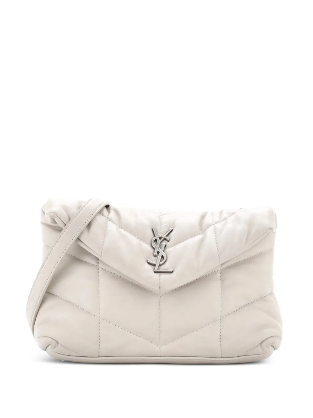 Saint Laurent Pre-Owned Loulou Puffer Shoulder Bag Quilted Leather Mini crossbody bag - Toni neutri