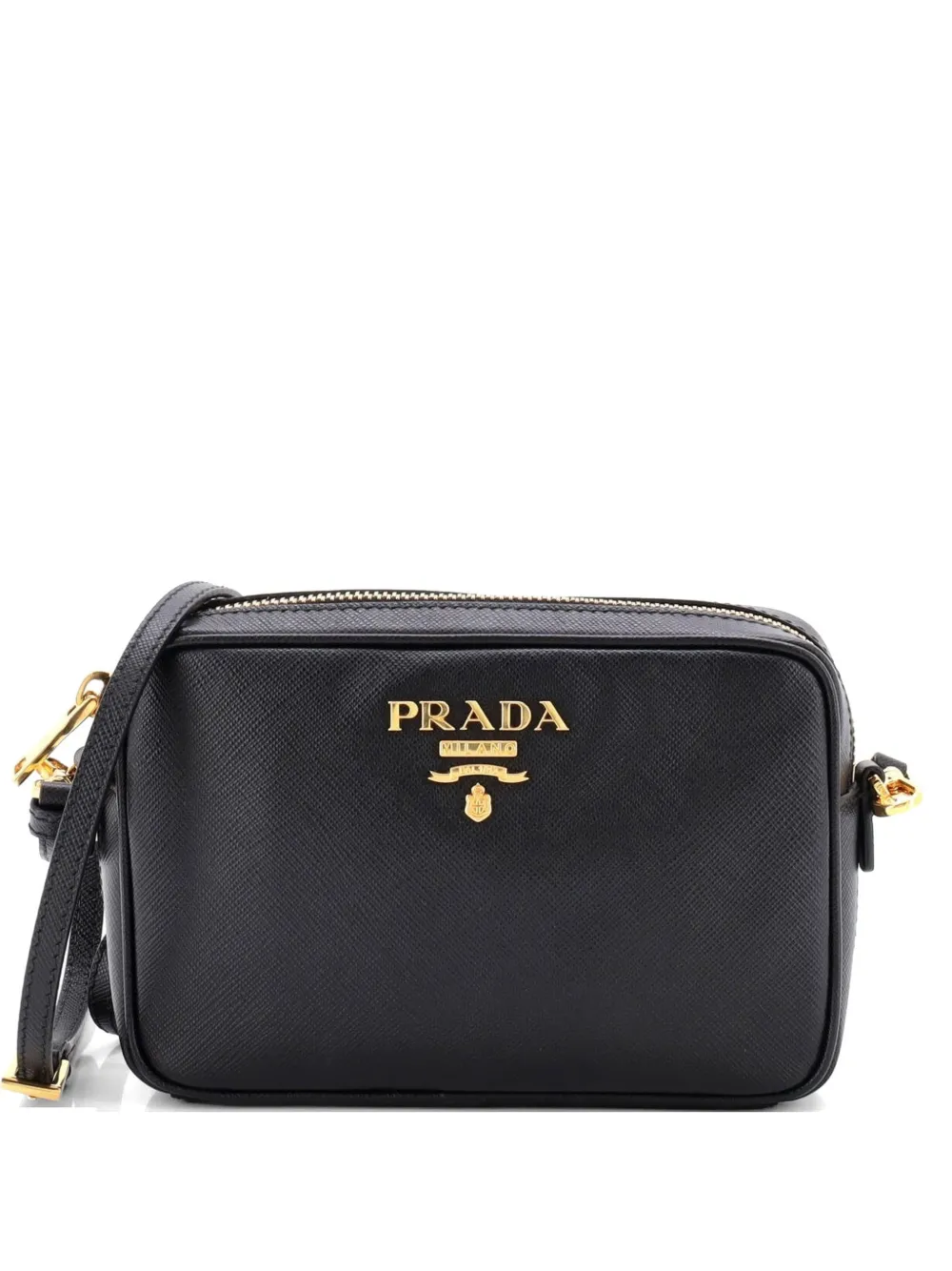 Prada Pre-Owned Camera Shoulder Bag Saffiano Leather Small crossbody bag - Nero