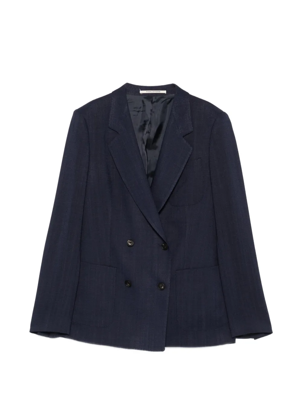 Tagliatore notched-lapel double-breasted blazer - Blu