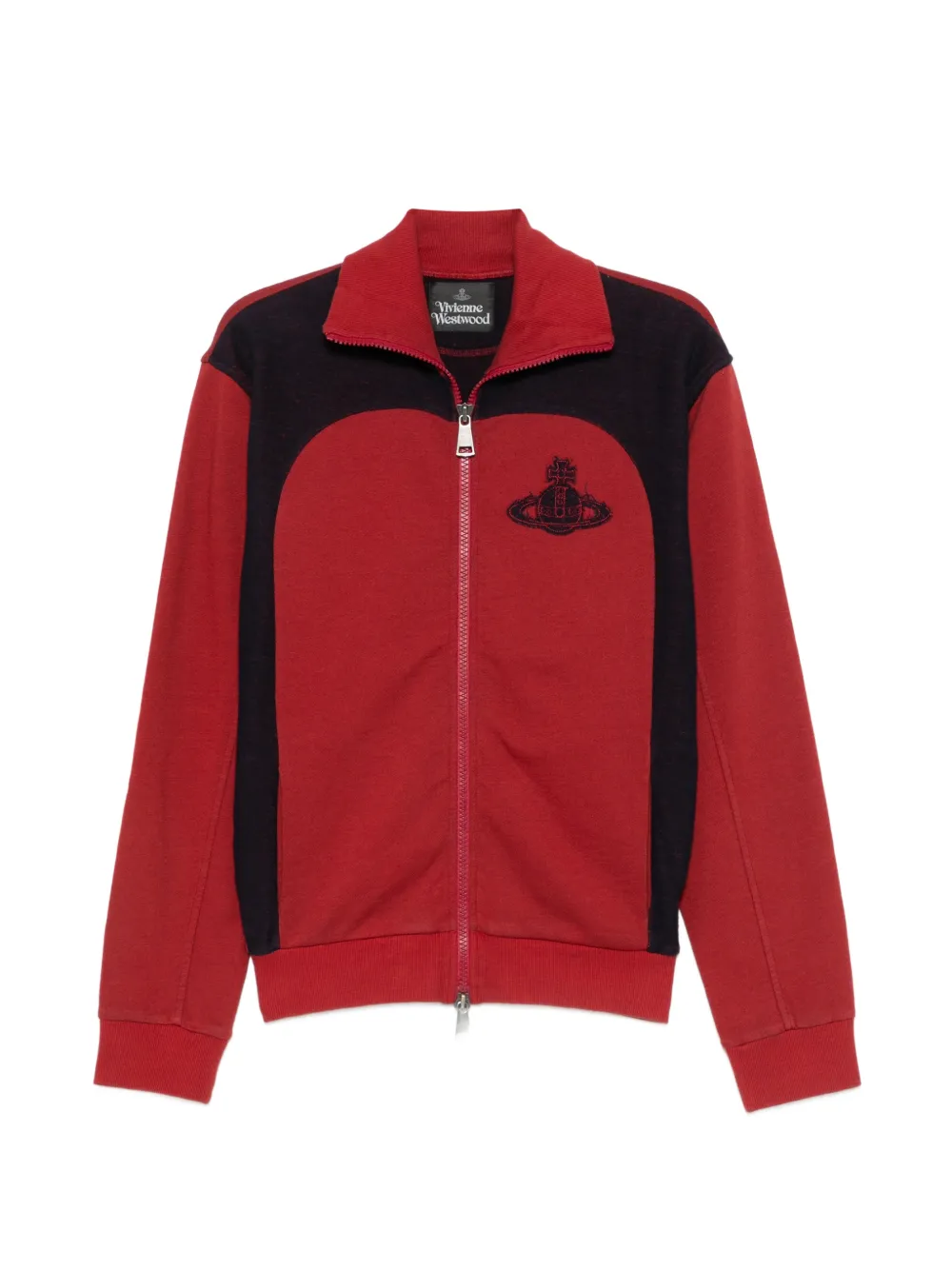 Vivienne Westwood Alien Orb-embroidered panelled sweatshirt - Rosso