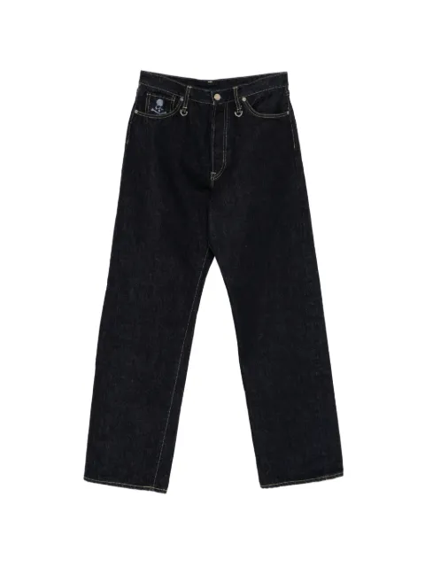 Mastermind Japan logo-print wide-leg jeans