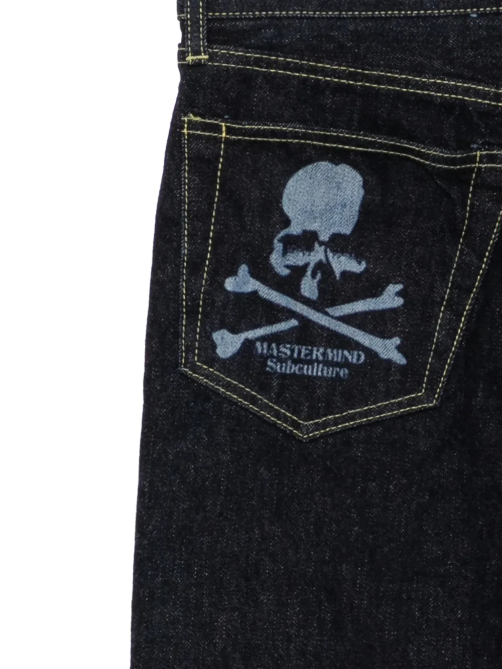 Mastermind Japan Jeans met logoprint Blauw