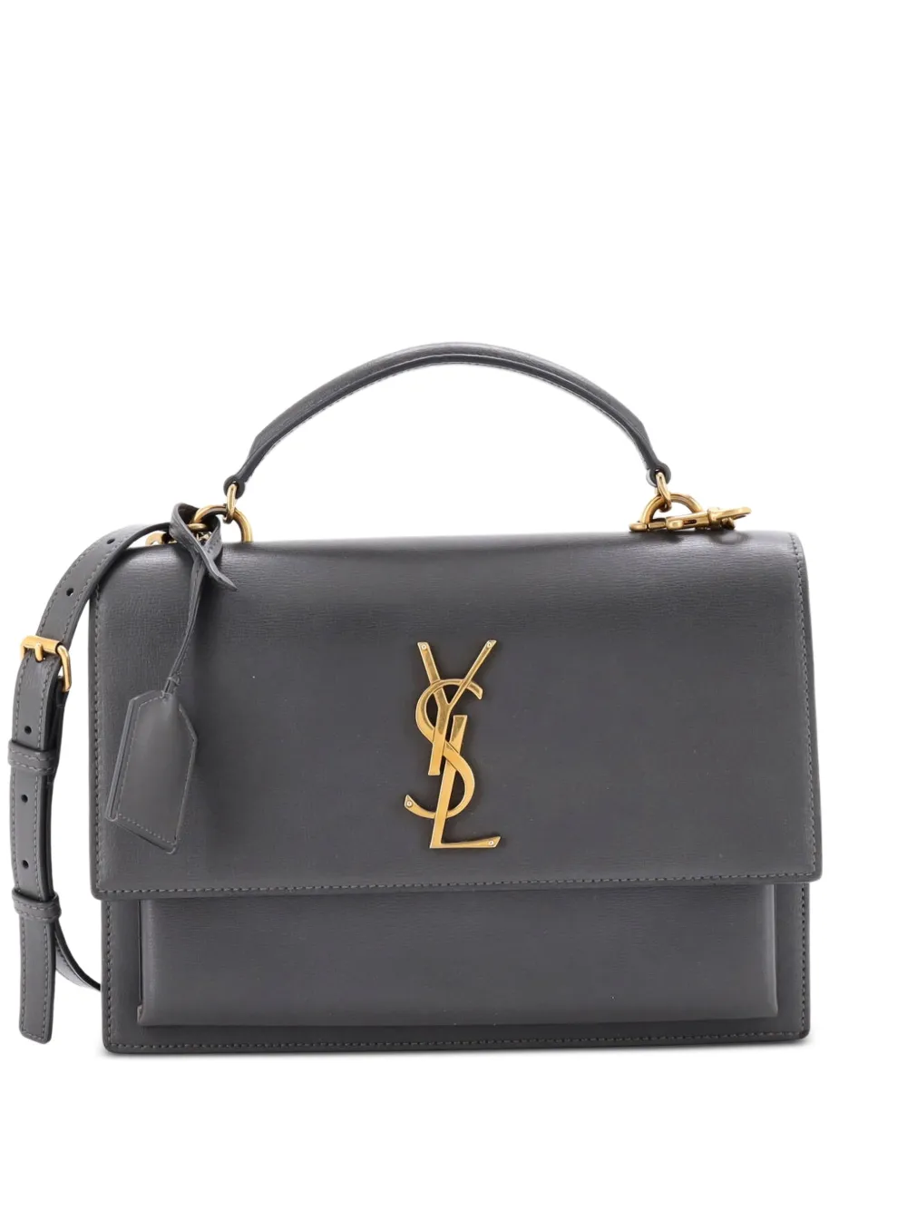 Saint Laurent Pre-Owned Mittelgroße Sunset Top Handle Schultertasche - Grau