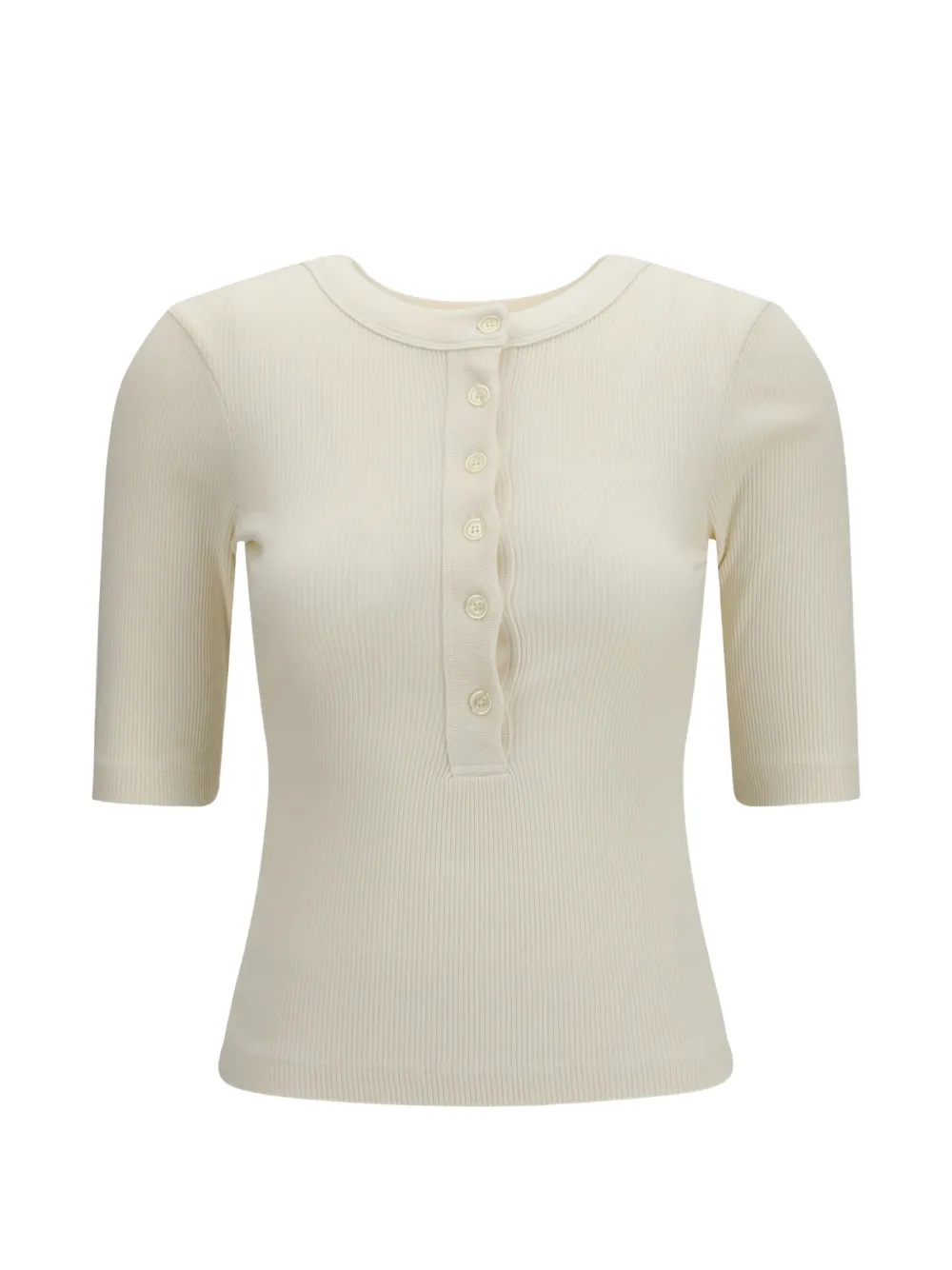 Citizens of Humanity Nali ribbed Henley T-shirt - Bianco