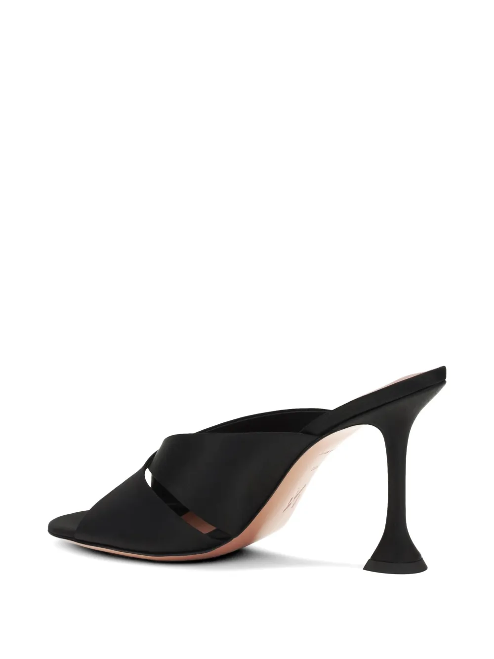 Amina Muaddi Salma rounded open-toe sculpted sandals Zwart