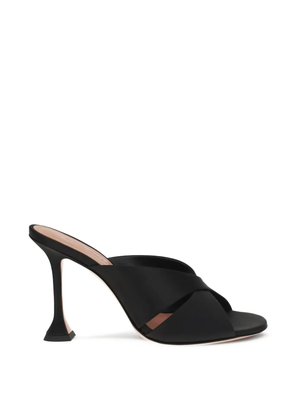 Amina Muaddi Salma rounded open-toe sculpted sandals - Nero