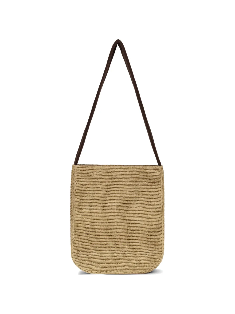 The Row Lori curved raffia shoulder bag - Toni neutri
