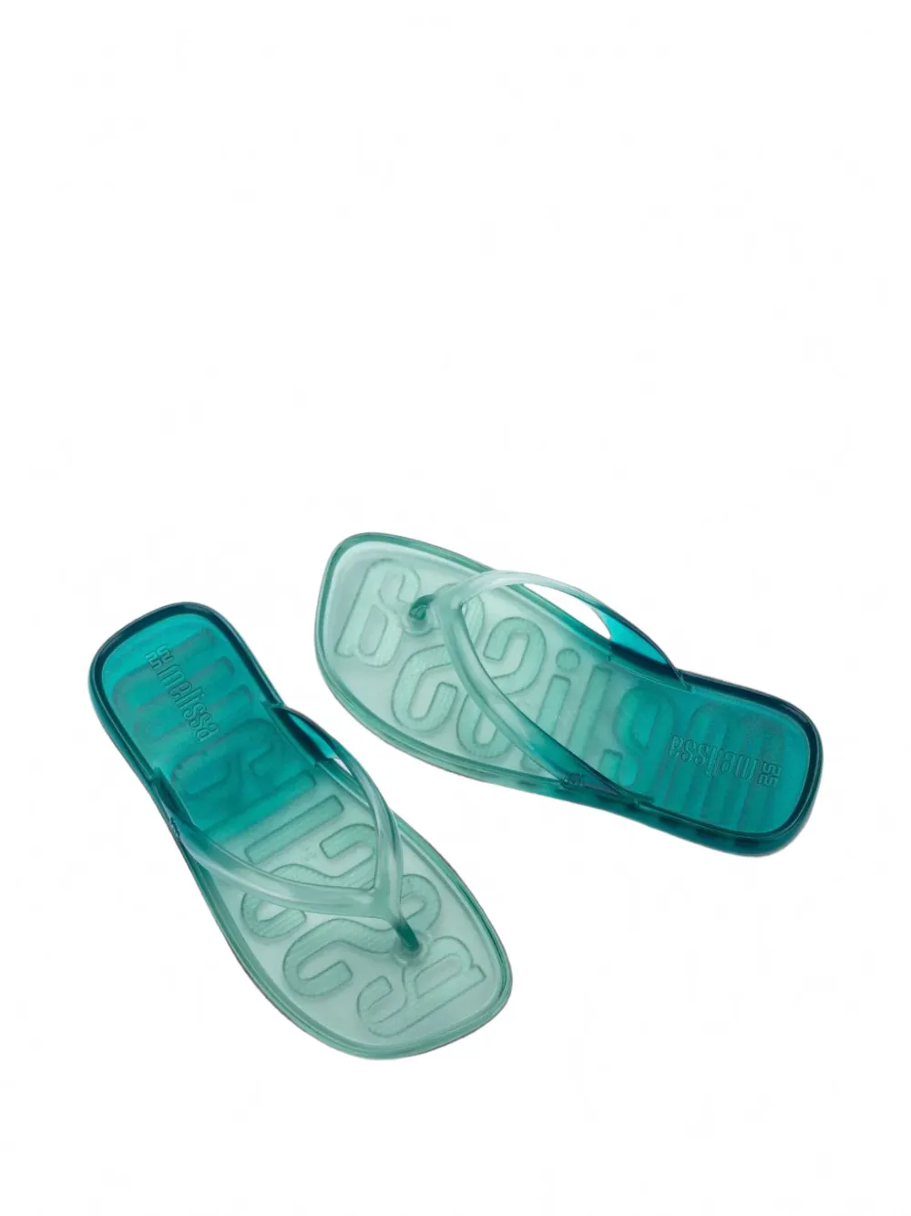 Melissa logo-embossed flip flops Groen