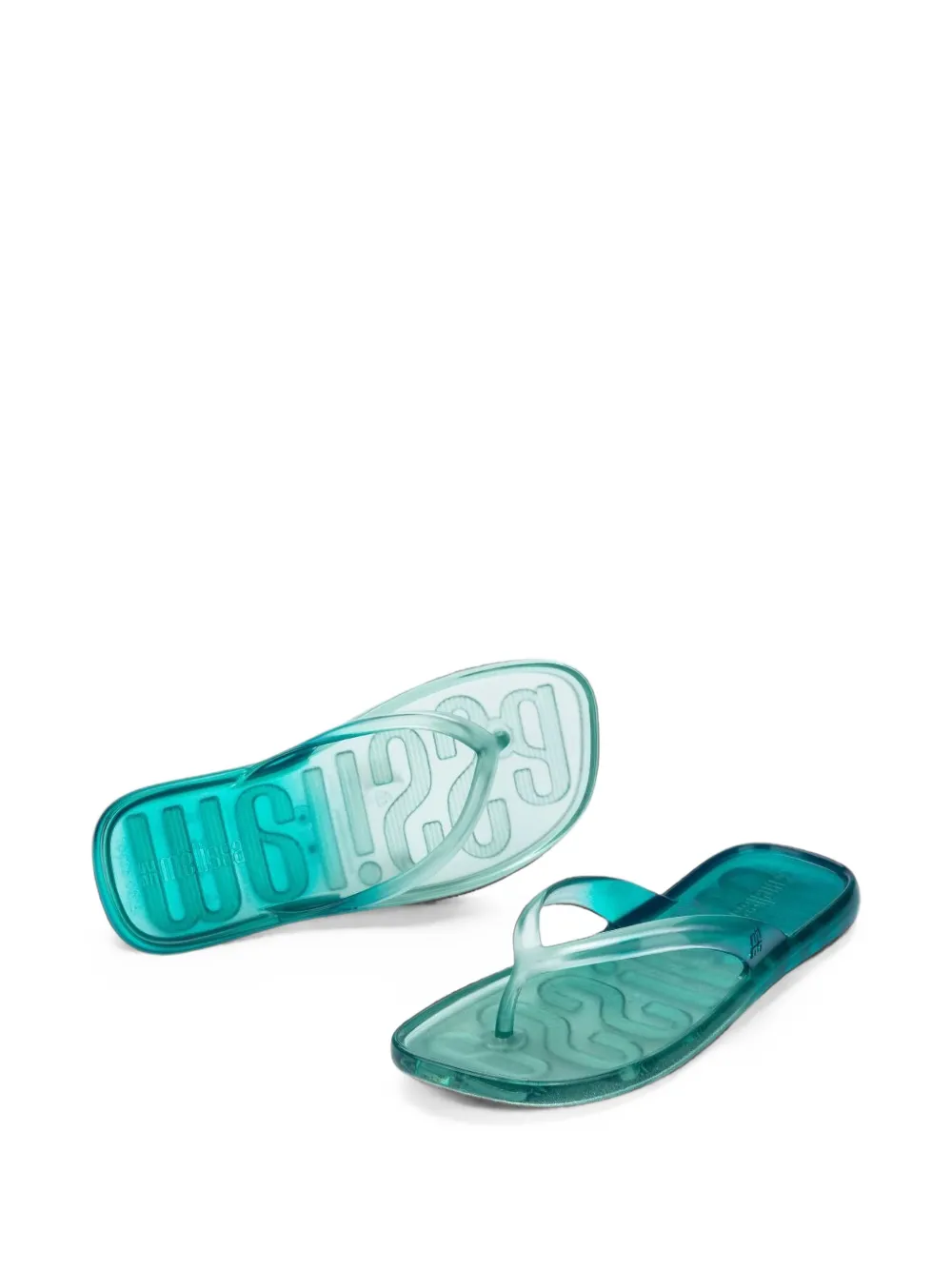 Melissa logo-embossed flip flops Groen