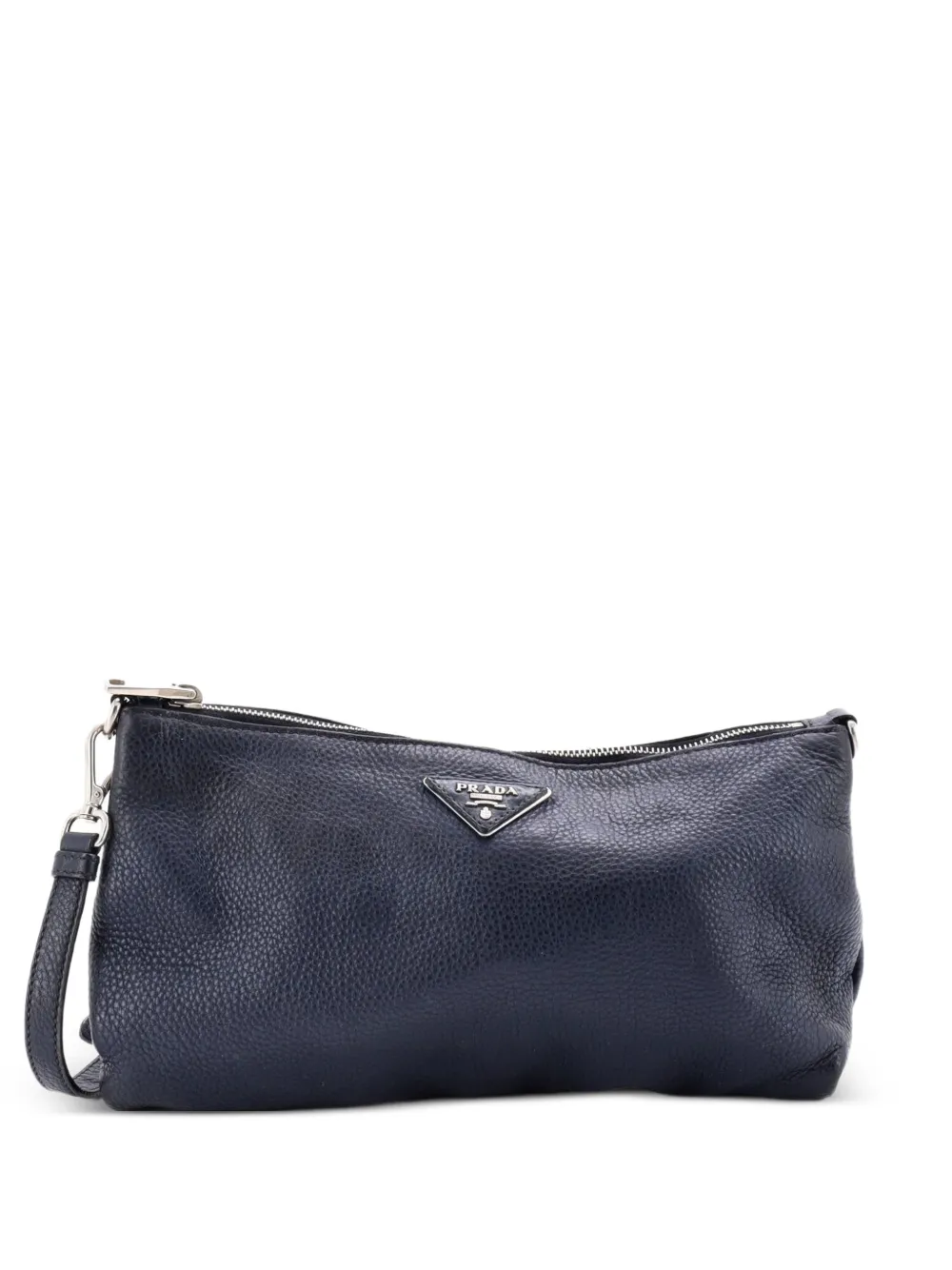 Prada Pre-Owned Borsa a tracolla Vitello Daino mini con zip - Blu